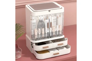 High Quality Desktop Storage Box Multifunctional Makeup Holder with Mirror for Jewelries & Cosmetics Storage
