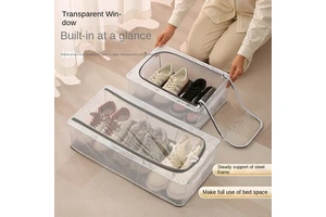 Modern Foldable and Portable Shoes Storage Box Dust-proof Moisture-proof Dormitory Sundries Storage with Injection Technics