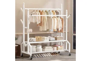 Cost-Effective Durable Modern Multi-Function Floor Standing Coat Rack with Space-Saving Design for Home & Hotel Use