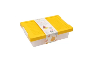 Rectangle ABS & Acrylic Classic Under Bed Storage Box with Blocks Lid and Wheels-Large Capacity 3-6L Waterproof Multifunctional