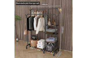Living Room Floor-to-Ceiling Hangers Modern Zinc Alloy Coat Racks for Household and Rental Use Simple Storage for Clothes