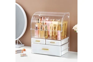 Nordic Design Cosmetic Storage Box White Drawer Skincare Storage Container for Desktop Dressers