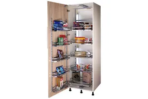 TKK Modern Design Furniture Hardware Kitchen Cabinet Organizer Tall Unit with Deep Storage Pull Out Pantry Baskets