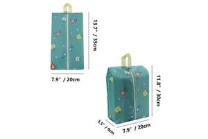 Greatbags Foldable Nylon Customizable Travel Shoe Bags Reusable Waterproof Portable Storage Pouch Zipper Handle For Men Women