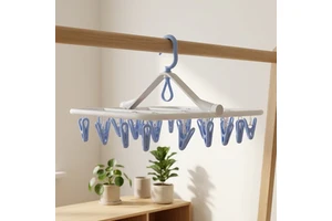 Multi Functional Foldable Thickened Plastic Hanger Drying Rack For Hotel Household Socks Underwear Lingerie Balcony Laundry Room