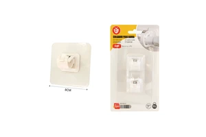 Plastic Single Tier Wall Mounted Mop Broom Holder Rack Organizer Hook Adhesive Hanger Storage Tool Bathroom Accessories
