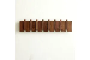 Wood Wall Mounted Coat Rack With 8 Hooks Heavy Duty Modern Design Easy Installation For Hanging Clothing