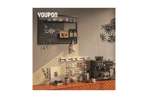 Modern Freely Hanging Floating Storage Rack&Shelves Multi Purpose Kitchen Accessories Wall Mount Organizer for Home&Kitchen