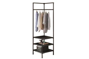 Hot Selling Portable Freestanding Corner Clothes Coat Storage Rail Rack