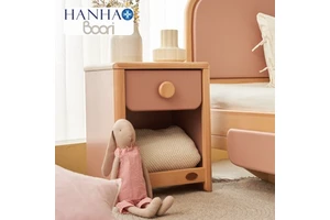 Factory Wholesale Modern Furniture Solid Wood Nightstand Children Bedside Cupboard Kids Bedside Table With Drawer Baby Cabinet