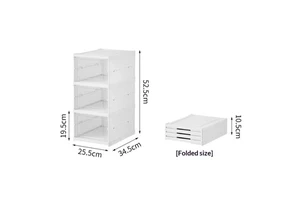 Shoe Box Shoes Storage Organizer Space-Saving Dustproof Shoe Cabinet Boots and Shoes Holder Foldable Shoe Rack No Logo