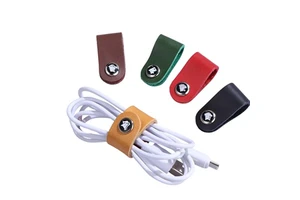 France Design FD0000184 France Made Portable PU Leather Electronic Organizer Mini Cable Holder for Earphones USB Charging Cords