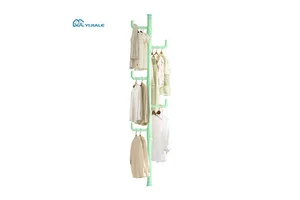 YIJIALE Wholesale Balcony Carbon Steel Coat Rack Hanging Clothes Rack Metal Coat Stands