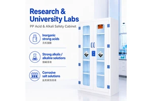 Multi Layer PP Corrosion Resistant Reagent Cabinet With Adjustable Shelves For Hospital Laboratory