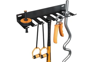 OEM Custom Laser Cutting Bending Heavy Duty Steel Multi Purpose Wall Mounted Home Fitness Gym Equipment Accessory Storage Rack