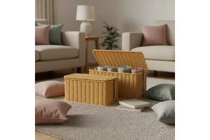 High Quality Plug-In Plastic Rattan Desktop Cable Management Socket Organizer Box Living Room Wire Storage Power Data Cords
