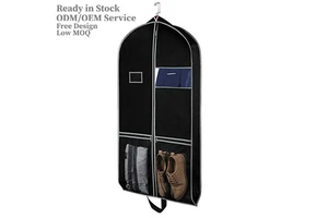 Wholesale Hanging Garment Bag, Dustproof Suit Cover with Clear Window and Storage Pockets for Closet