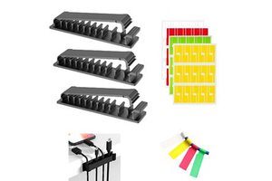 Rectangle Cable Organizer with Nylon Cable Holder Plastic Buckle for Wire Storage Copper and Silicone Cable Clips