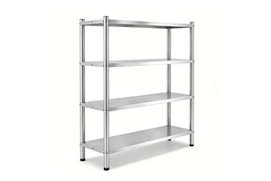 Factory Supply Commercial Storage Shelf 304 201 Square Leg ShelvingStainless Steel Shelving Stainless Steel Kitchen Shelf