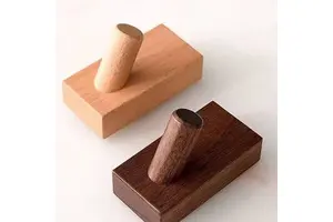 Factory Hot Selling Beech Wood Adhesive Wall Hooks Damage Free Coat and Hat Rack for Entryway Organization