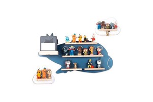 Doll Toy Decoration Storage Rack Wooden Wall Hanging Decoration Wooden Wall Shelf