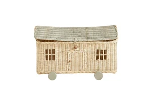 New Items 2024 Little Rattan Storage Basket Kids Cute Animal Design Modern Multifunction Kid Toys Living Room Home Decor