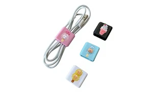 Cute Universal Cable Storage Cover Clip Desk Tidy Organizer Cable Winder Portable Wired Earphone Data Cord Storage Buckle