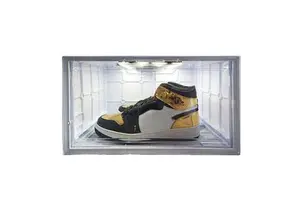 Storage Organizer Magnetic Open Display Stackable Boot Plastic Sneaker Transparent Bigger Size Shoe Box