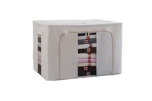 Large Capacity Quilt Storage Bag Clear Window Folding Bag Clothes Blanket Bedding Storage Organizer Under Bed Storage Box