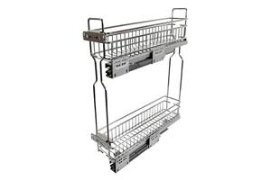 Home Kitchen Cabinet Organizers Sliding Drawer Organizers Wire Pull Out Basket Under cabinet storage organizer
