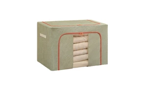 Extra Capacity Clothes Storage Bag Organizer Visualizing Clear Window Foldable Quilt Bag Clothing Storage Box With Zipper