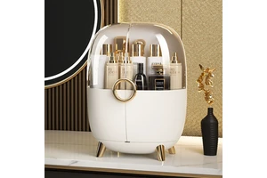 Makeup Storage Organizer Desk Make up Storage Drawer Box Vanity Space Plastic Cosmetic Storage Box