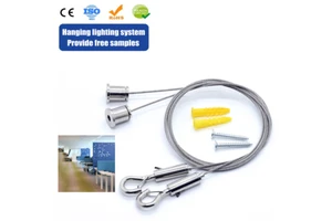 Adjustable Copper Aircraft Cable Wire Suspension Kit With Gripper Loop Hook Customizable Sizes Fixed Wire & Cable Management