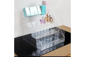 Factory Custom Design Transparent Acrylic Cosmetics Storage Display Perfume Makeup Cosmetic Display Stand