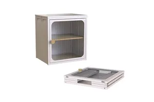Durable Steel-Wood Combo Cabinet Organizer Sturdy Convenient Single Foldable Design Anti-Slip Feature Quick Easy Installation
