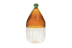 Jar Christmas Hat Glass Eco-Friendly Candy Jar High Value Kitchen Storage Bottle with Creative Ornaments Colorful Candy Cup