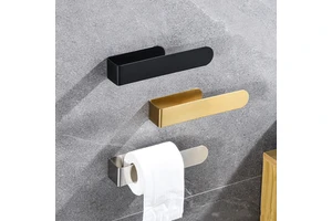 Stainless Steel Bathroom Towel Rack Modern Hotel Wall-mounted Towel Rack Apartment Black Bathroom Accessories