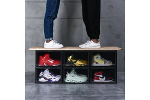 20 Shoe Box Storage Boxes,Transparent Basketball Shoe Cabinet Storage Boxes,Anti-oxidation Display Shoe Wall