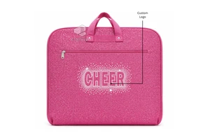 Custom Glitter PU Cheerleading Rhinestone Garment Bag Personalized Competition Team Uniform Travel Organizer For Cheer Girls