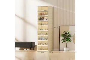 Nine Floors New Large Size Hot Sale Plastic Stackable Shoe Storage Box for Home Organization Transparent Shoe Rack