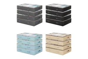 Large Square Foldable Under-Bed Storage Box Fabric Injection Technics Aluminum Metal Household Organization For Clothes Quilts