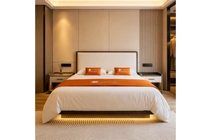 Hotel Bedroom Furniture Set For Africa King Queen Bed Wardrobe Closet Study Desk Factory Direct MOQ 2 Sets OEM ODM