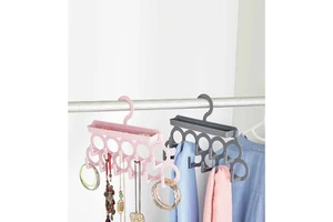 Multi-Functional Coat Rack Stand Hooks for Bedroom Kitchen Wardrobe Storage Space-Saving Plastic Design Customizable Color