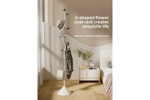 Bedroom Home Floor S-shaped Coat Rack with Disassembly & Assembly for Student Dormitory Clothes Storage