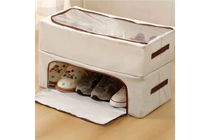 Foldable Storage Box Large Capacity Flip-Top Shoe Box Foldable Shoe Box with Window for Visual Storage