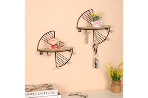 Creative Wall Storage Shelves Metal Shelves Home Living Room Entryway Bedroom Wall Decoration Key Ornament Storage