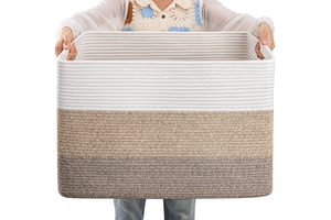 Wholesale Storage Basket Woven Rope Basket For Shelves, Closet Organizer Bins For Clothes, Blanket, Toys, Baby Nursery Storage