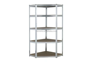 5-tier Metal Kitchen Bathroom Corner Rack Storage Shelves Removable Metal Push-up Display Shelf Corner Shelf