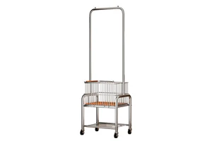 Home Floor-standing Metal Coat Rack Light Luxury Stainless Steel Small Trolley Storage Rack