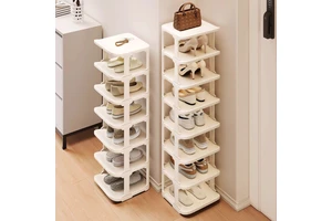 7/8-Layer Shoe Rack Stand with Plastic Board Thickened Multi-Layer Shoe Storage Rack Modern Simple Easy Install